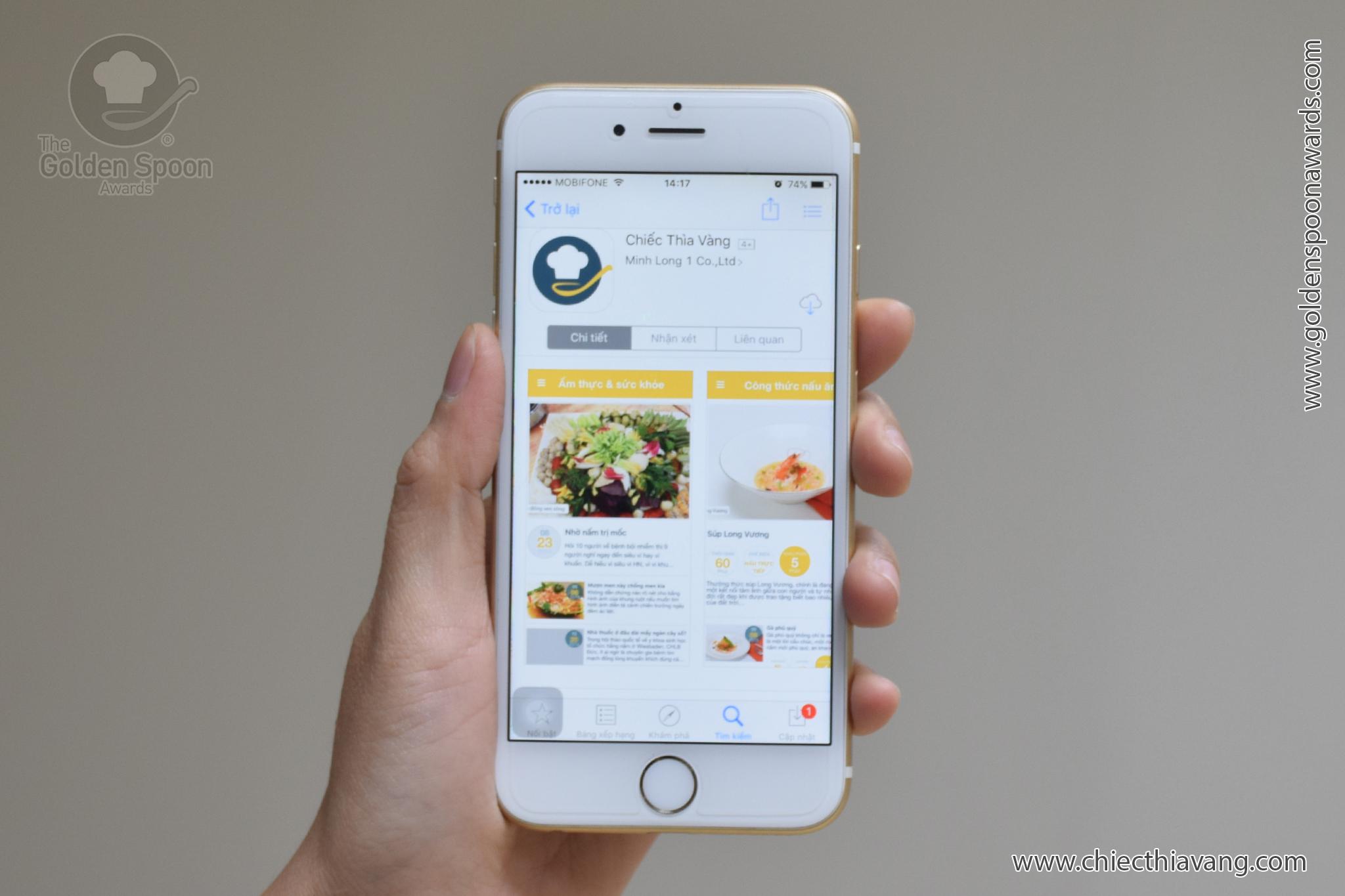 Mời bạn đọc trải nghiệm ứng dụng Chiếc Thìa Vàng