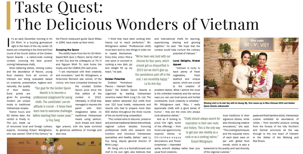 Vietnamese culinary competition in the eyes of the States media