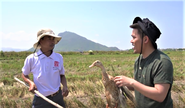 Vịt hấp hoa sen cơm muối é