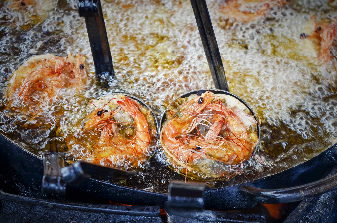 The Crispy Vietnamese Cupcake with A Shrimp On Top