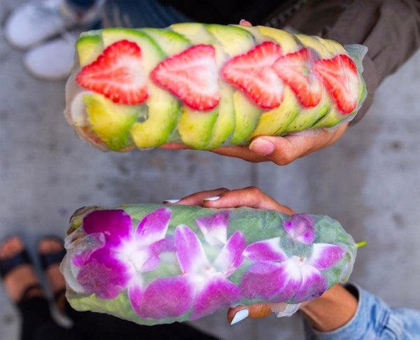 Gỏi cuốn các loại hoa tươi của đầu bếp gốc Việt trên đất Mỹ